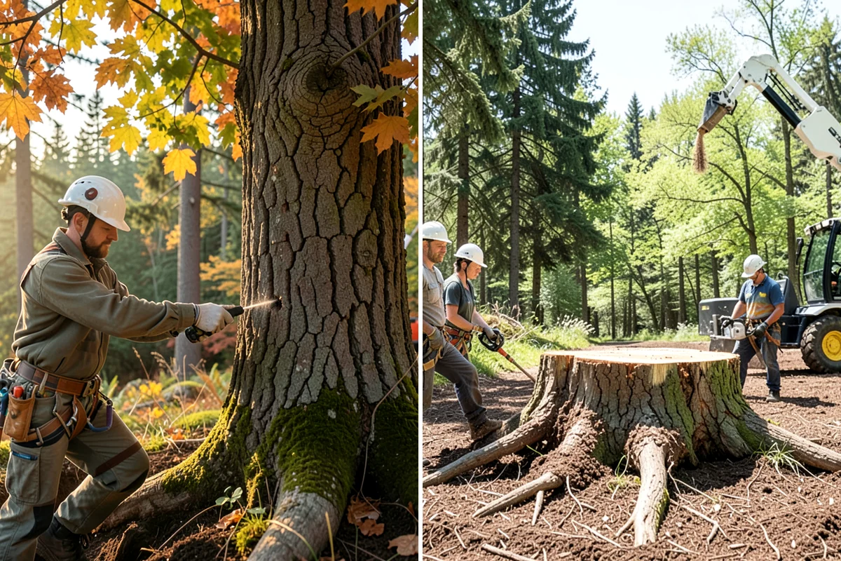 Bamboo removal in Fircrest, Pierce County, WA - Assess the site and mark features to protect
