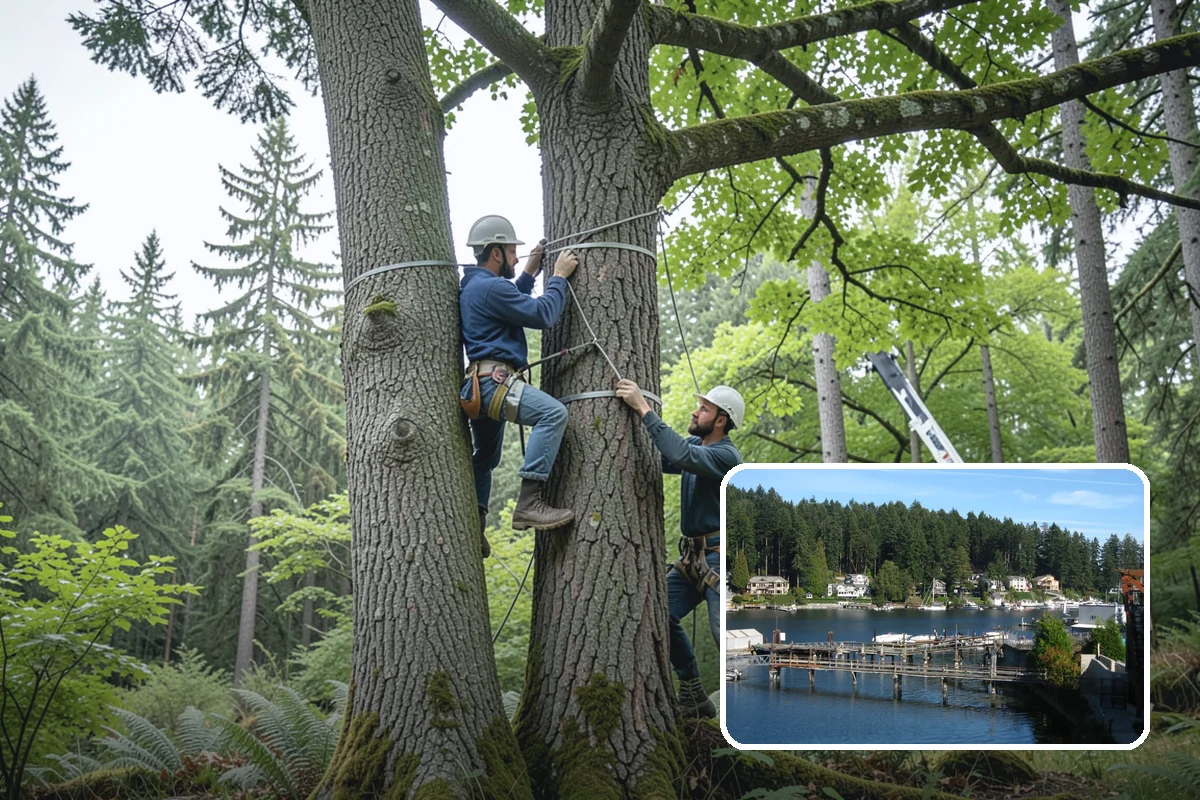 Bamboo removal in Gig Harbor, Pierce County, WA - Improves access and usability of a site