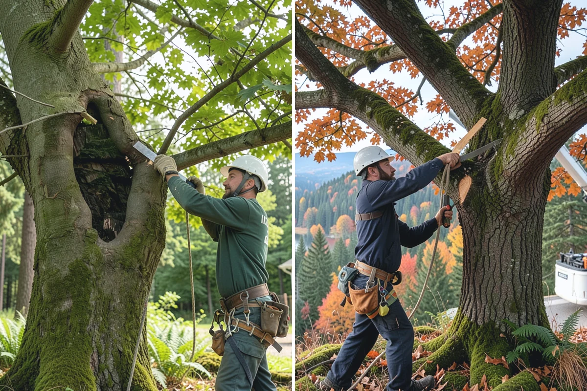 Bamboo removal in Granite Falls, Snohomish County, WA - Assess the site and mark features to protect