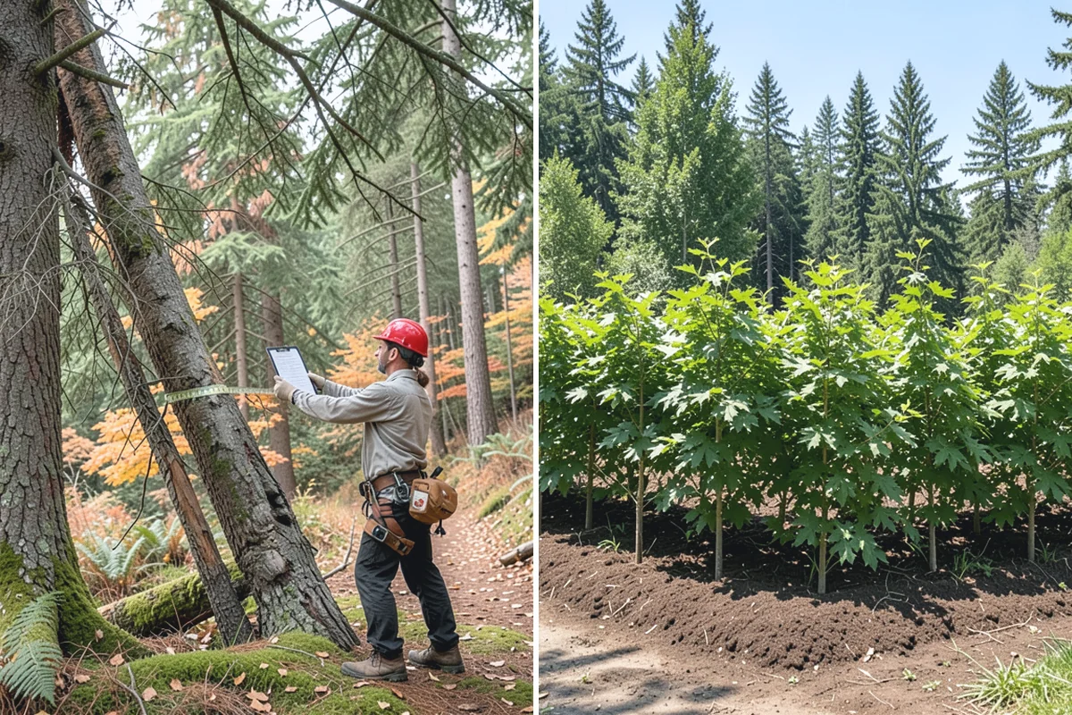 Bamboo removal in Hamilton, Skagit County, WA - Assess the site and mark features to protect