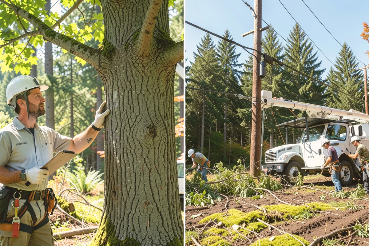 Bamboo removal in Index, Snohomish County, WA - Assess the site and mark features to protect