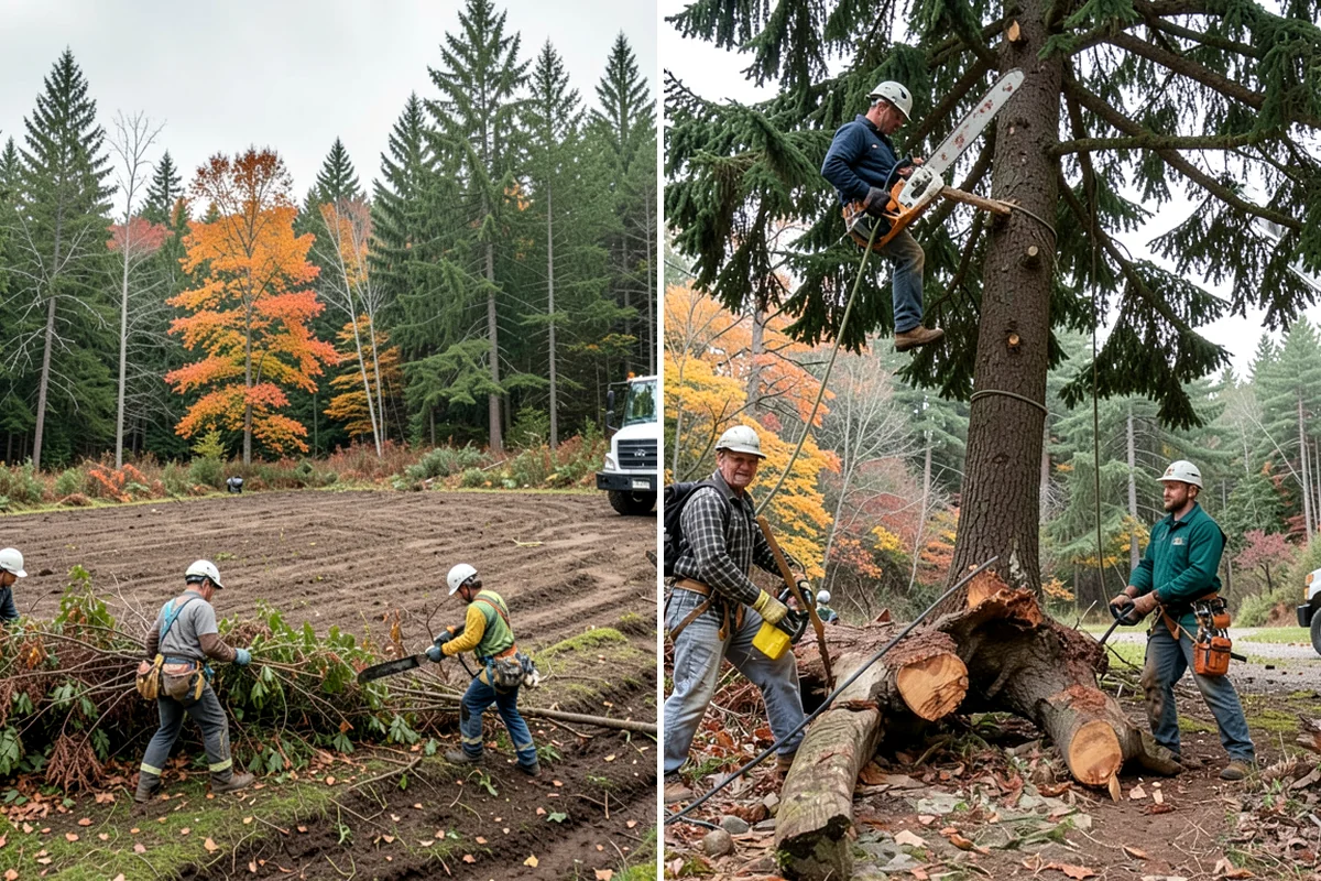 Bamboo removal in Kenmore, King County, WA - Assess the site and mark features to protect