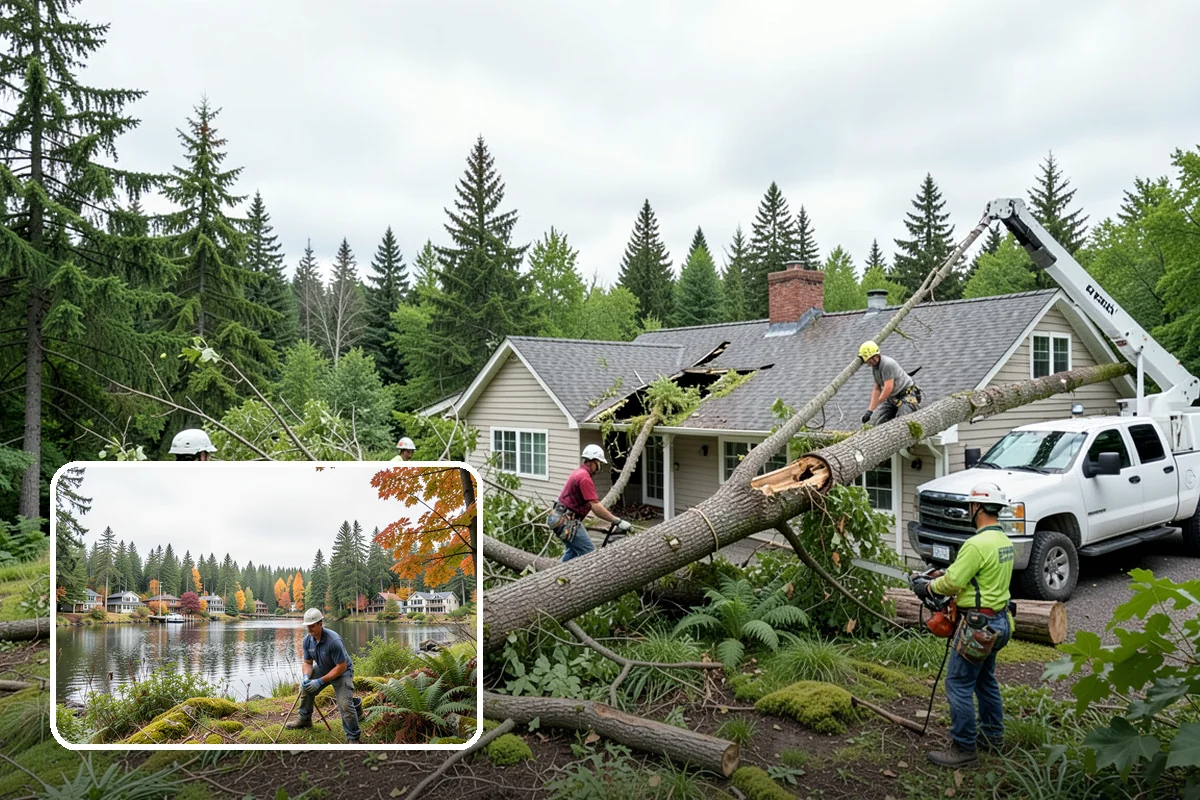 Bamboo removal in La Conner, Skagit County, WA - Improves access and usability of a site