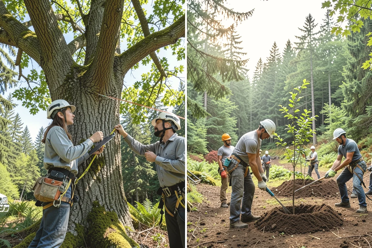 Bamboo removal in La Conner, Skagit County, WA - Assess the site and mark features to protect