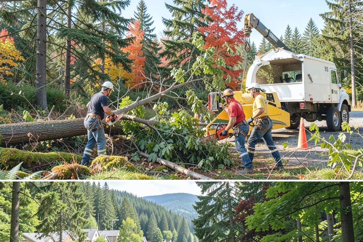 Bamboo removal in Lake Forest Park, King County, WA - Work is best performed when ground conditions are stable enough for hauling equipment but before heavy rains make the wet terrain...