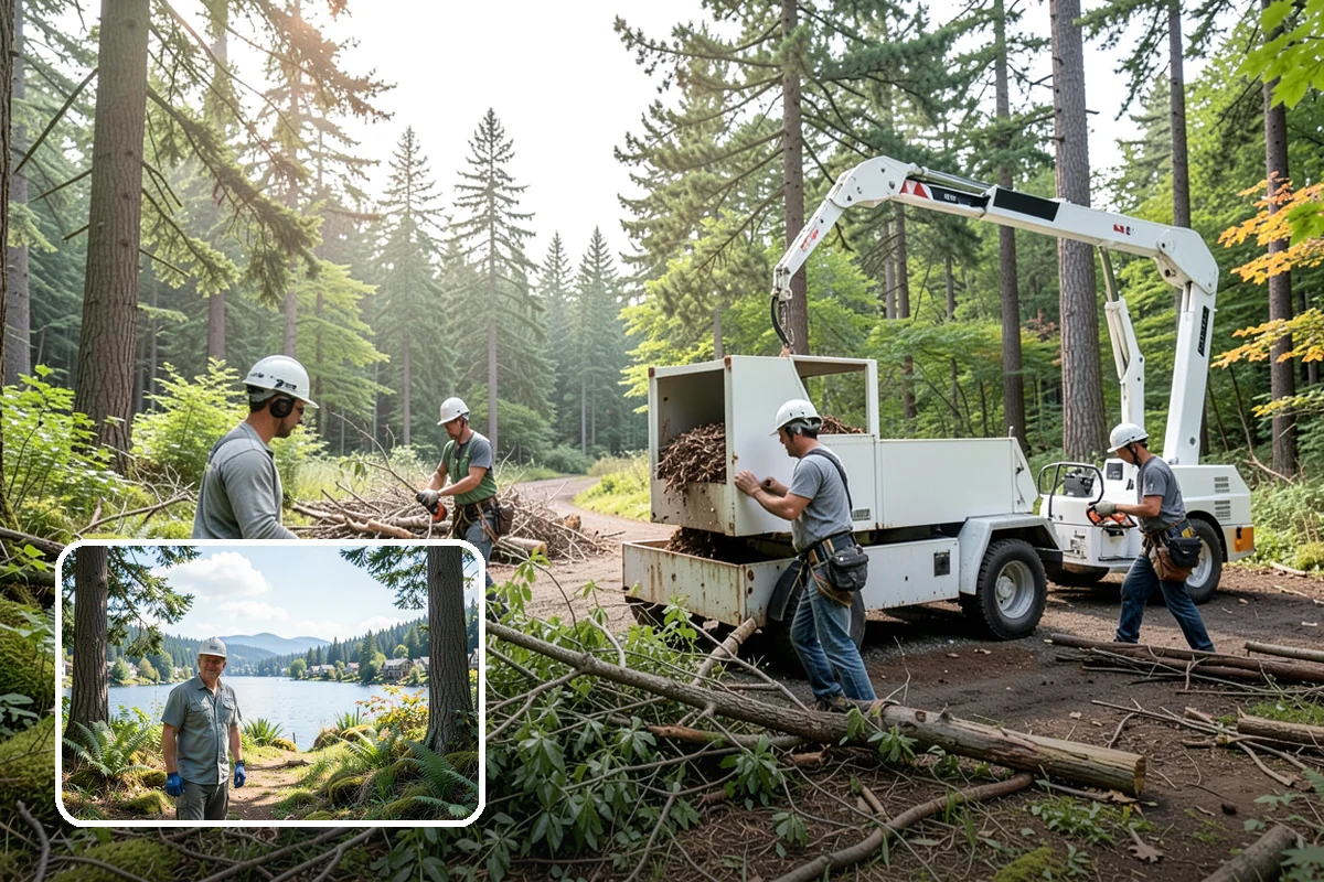 Bamboo removal in Milton, King County, WA - Improves access and usability of a site