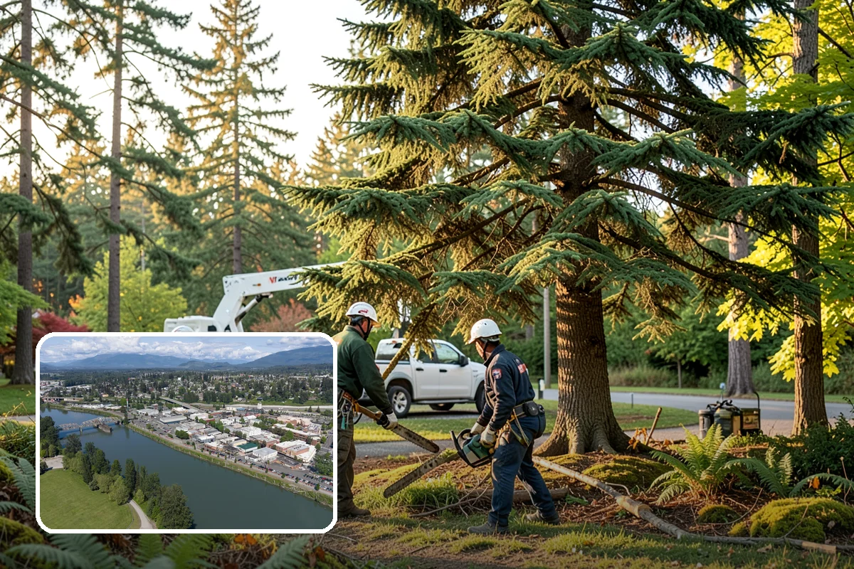 Bamboo removal in Mount Vernon, Skagit County, WA - Improves access and usability of a site