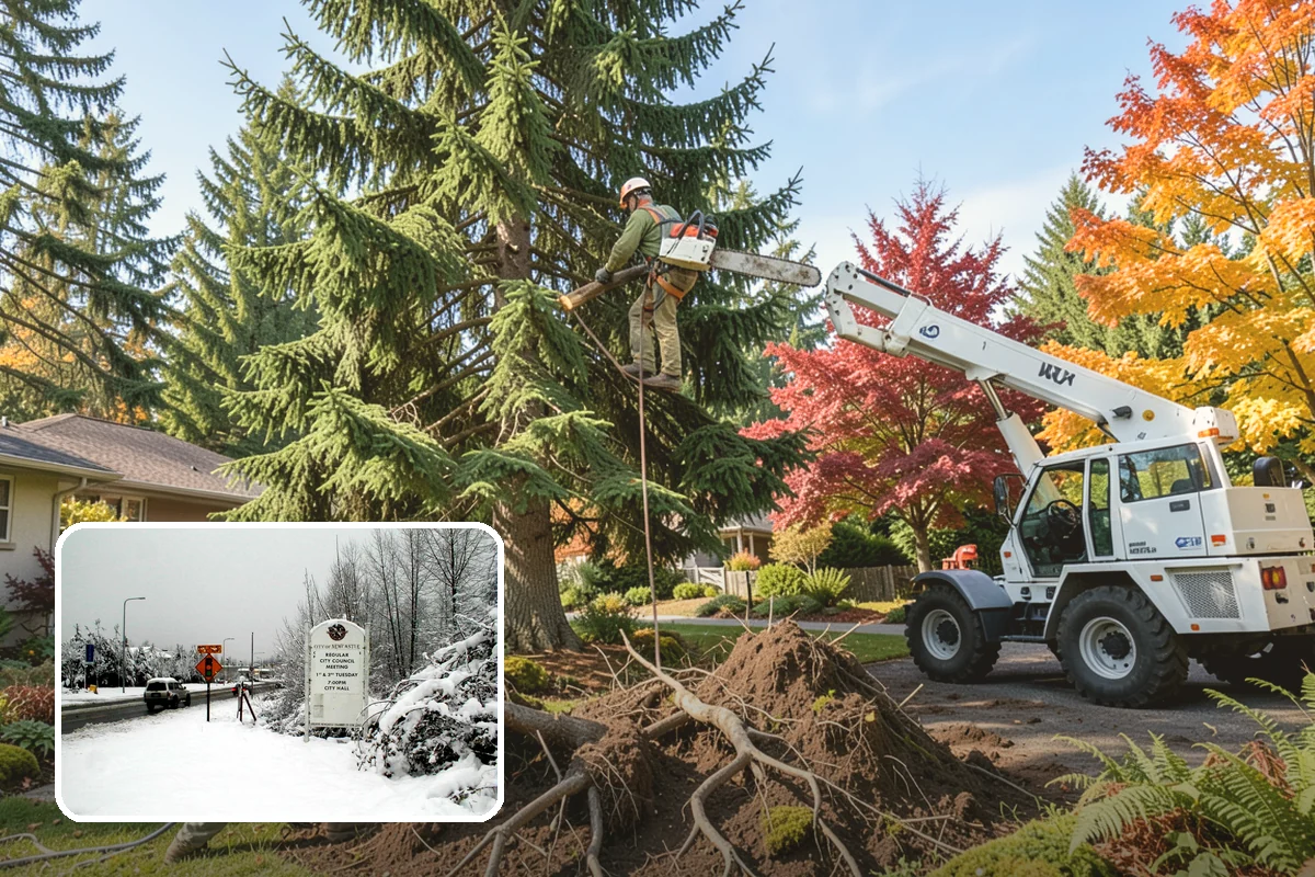 Bamboo removal in Newcastle, King County, WA - Improves access and usability of a site
