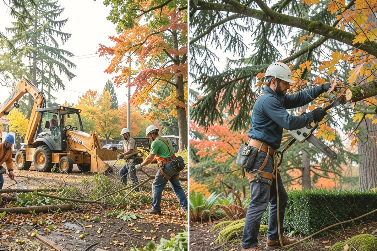 Bamboo removal in North Bend, King County, WA - Assess the site and mark features to protect