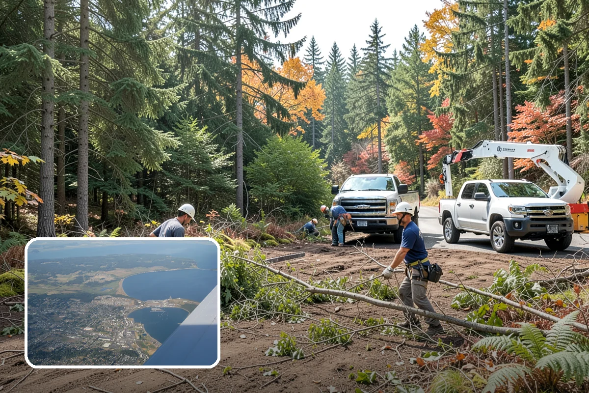 Bamboo removal in Oak Harbor, Island County, WA - Improves access and usability of a site