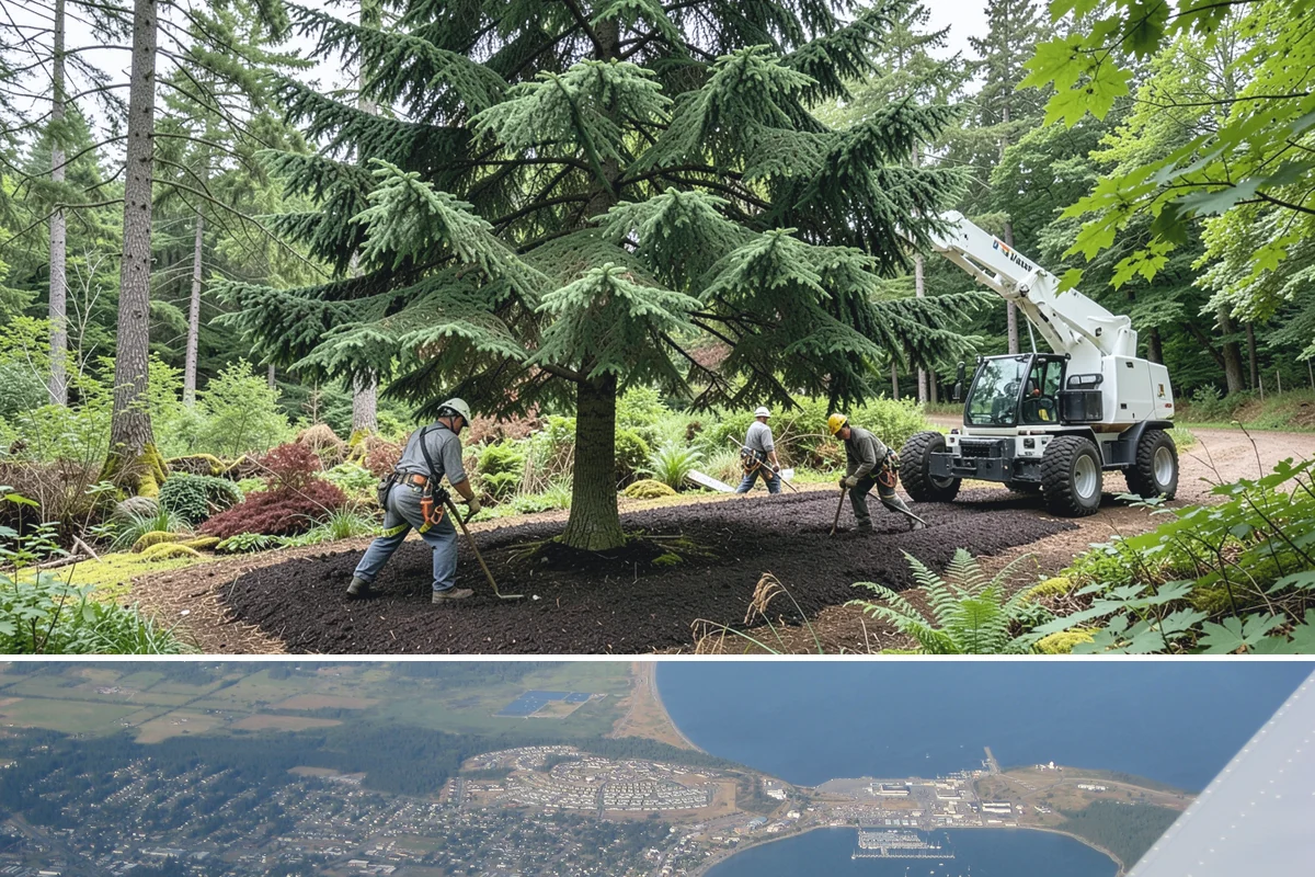 Bamboo removal in Oak Harbor, Island County, WA - Work is best performed when ground conditions are stable enough for hauling equipment but before heavy rains make the wet terrain...