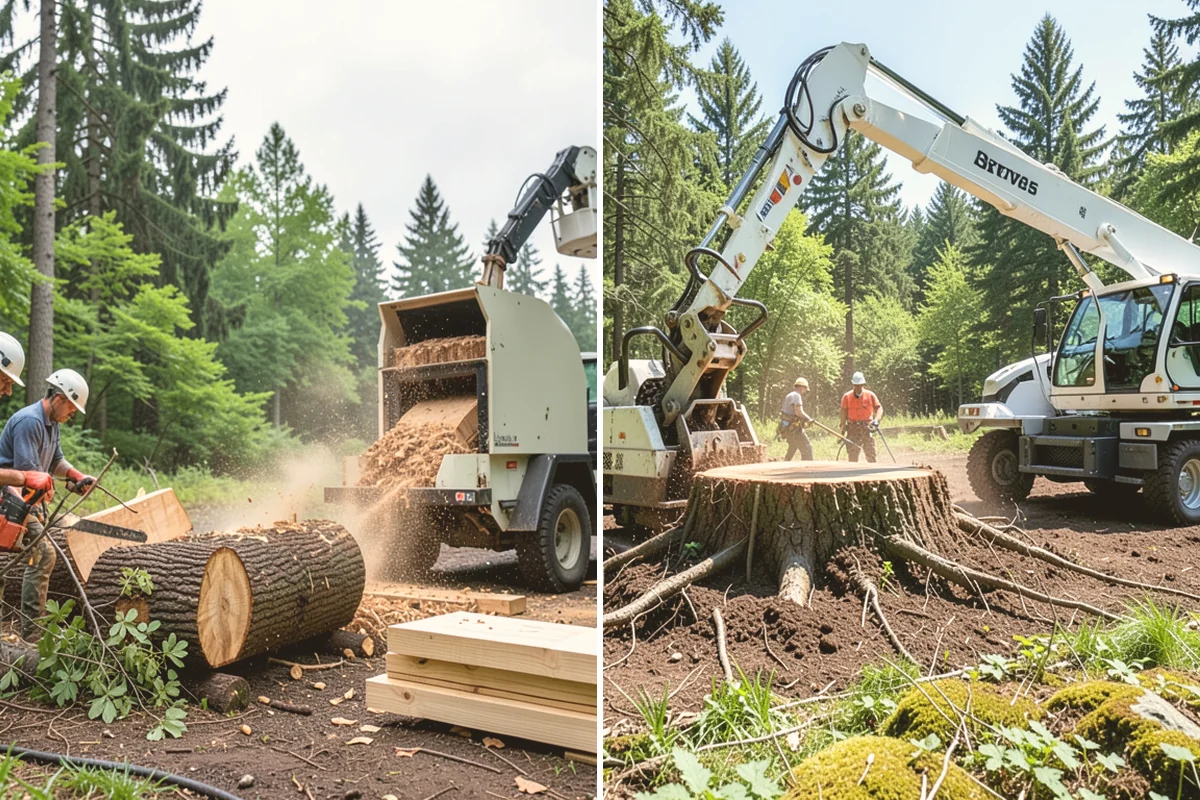 Bamboo removal in Orting, Pierce County, WA - Assess the site and mark features to protect