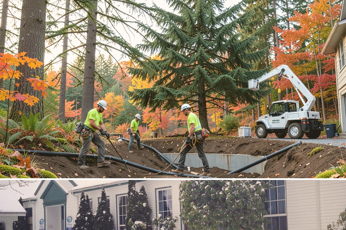 Bamboo removal in Pacific, King County, WA - Work is best performed when ground conditions are stable enough for hauling equipment but before heavy rains make the wet terrain...