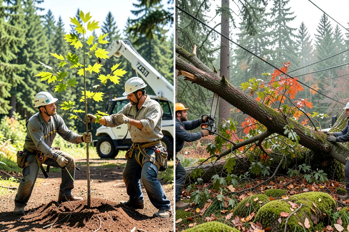 Bamboo removal in Puyallup, Pierce County, WA - Assess the site and mark features to protect