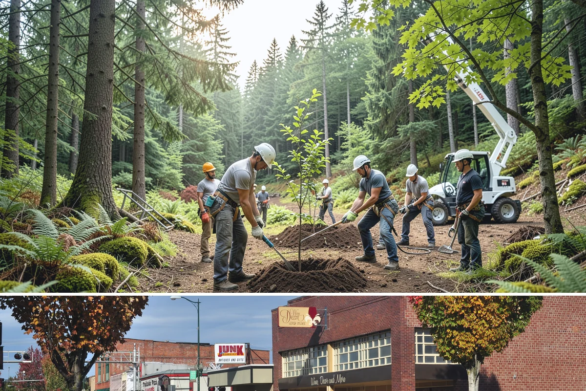 Bamboo removal in Puyallup, Pierce County, WA - Work is best performed when ground conditions are stable enough for hauling equipment but before heavy rains make the wet terrain...