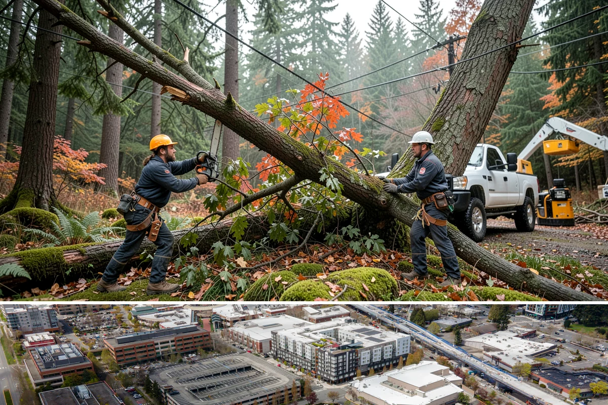 Bamboo removal in Redmond, King County, WA - Work is best performed when ground conditions are stable enough for hauling equipment but before heavy rains make the wet terrain...
