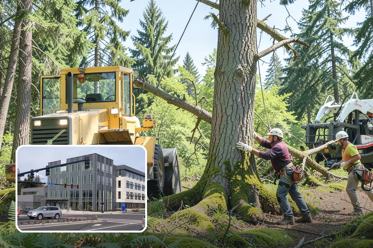 Bamboo removal in Shoreline, King County, WA - Improves access and usability of a site