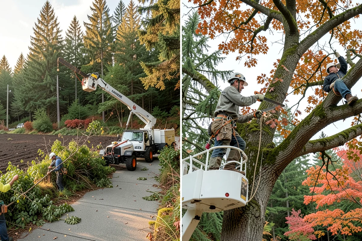 Bamboo removal in Shoreline, King County, WA - Assess the site and mark features to protect