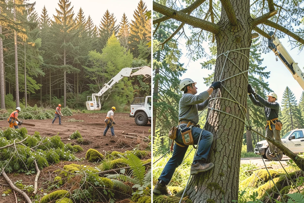 Bamboo removal in Stanwood, Snohomish County, WA - Assess the site and mark features to protect