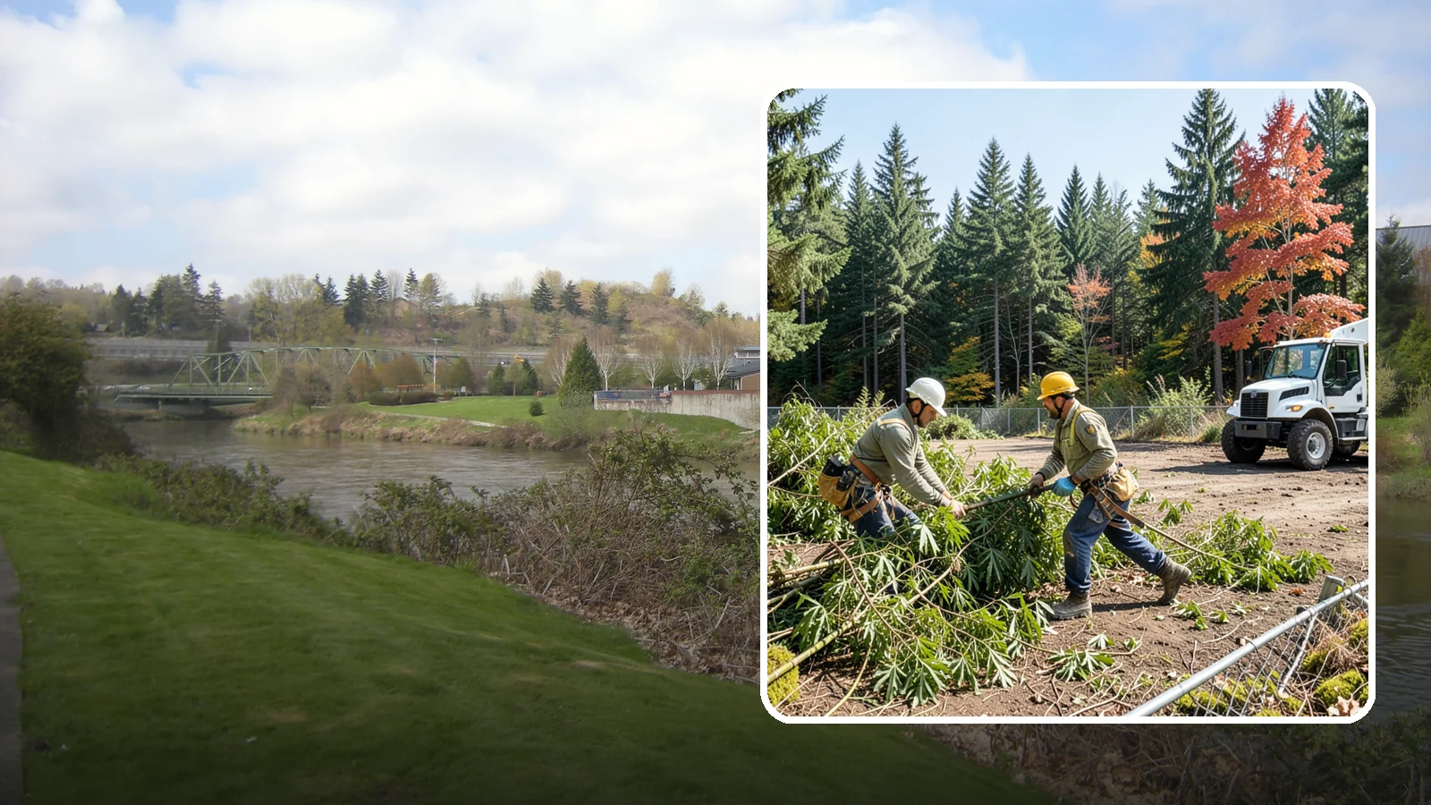 Bamboo removal in Tukwila, King County, WA - The removal and containment of bamboo.