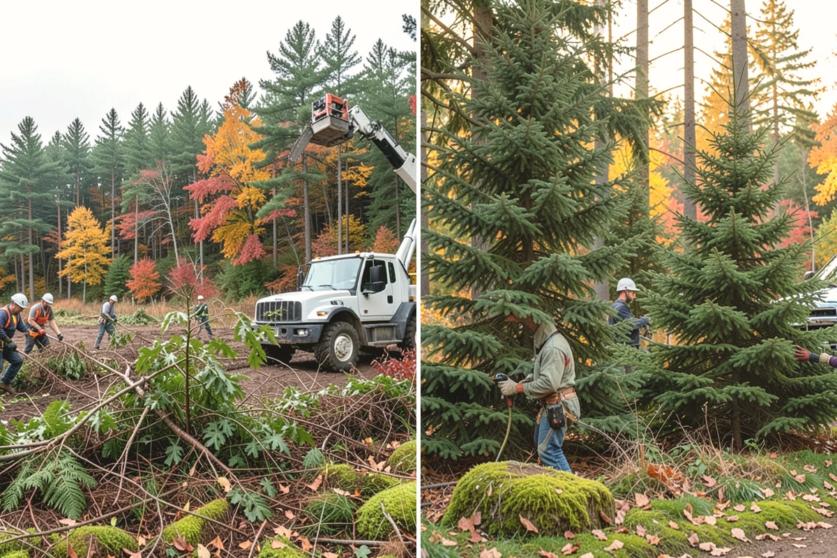 Bamboo removal in University Place, Pierce County, WA - Assess the site and mark features to protect
