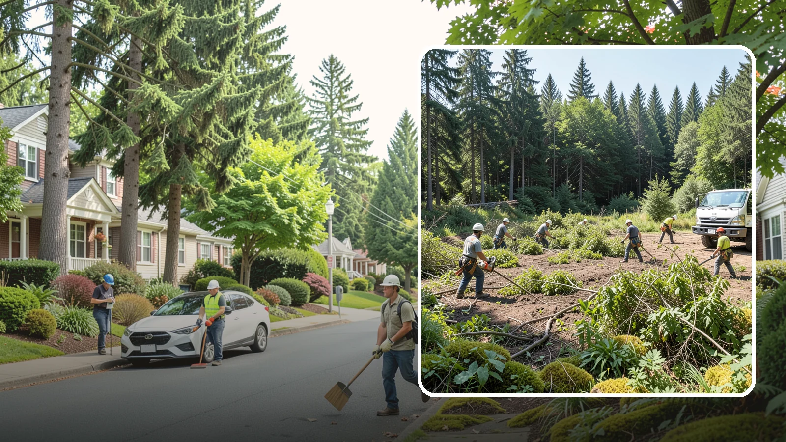 Blackberry removal in Beaux Arts Village, King County, WA - The removal of invasive blackberry thickets.