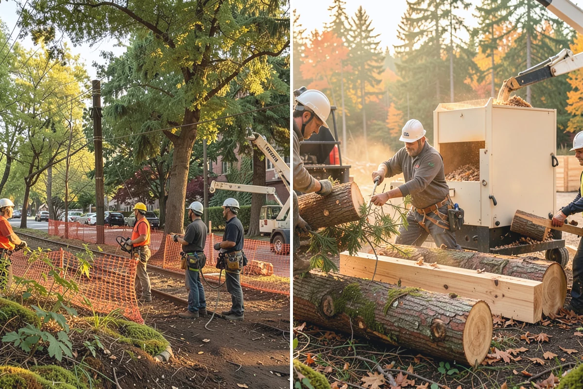 Blackberry removal in Beaux Arts Village, King County, WA - Assess the site and mark features to protect