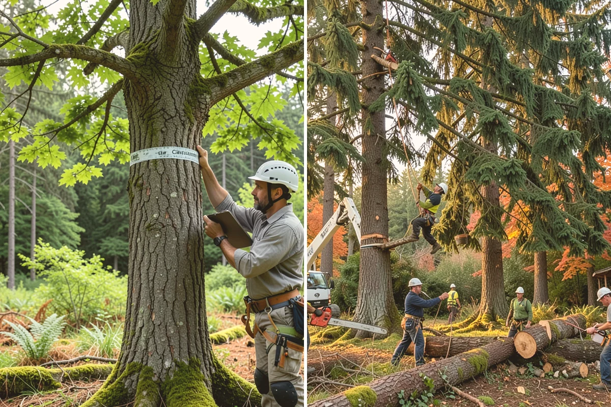Blackberry removal in Bellevue, King County, WA - Assess the site and mark features to protect