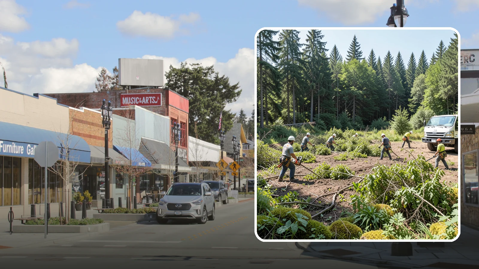 Blackberry removal in Bothell, King County, WA - The removal of invasive blackberry thickets.