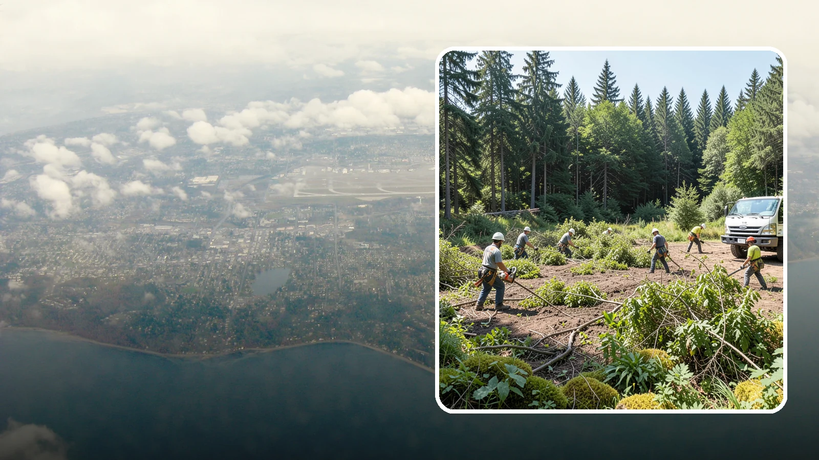 Blackberry removal in Burien, King County, WA - The removal of invasive blackberry thickets.