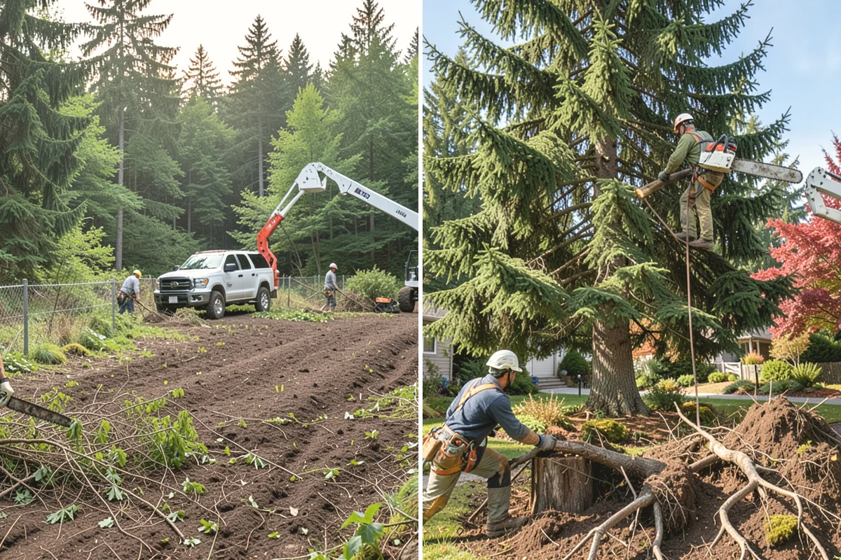 Blackberry removal in Carbonado, Pierce County, WA - Assess the site and mark features to protect