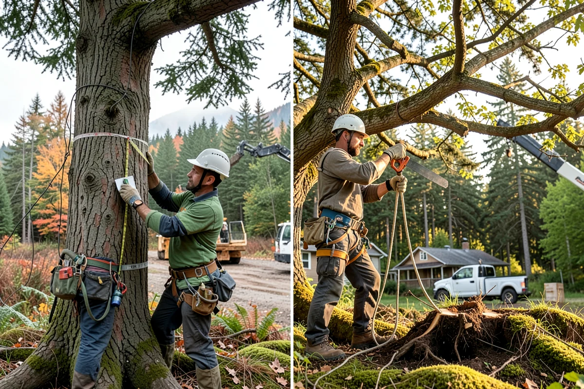 Blackberry removal in Concrete, Skagit County, WA - Assess the site and mark features to protect