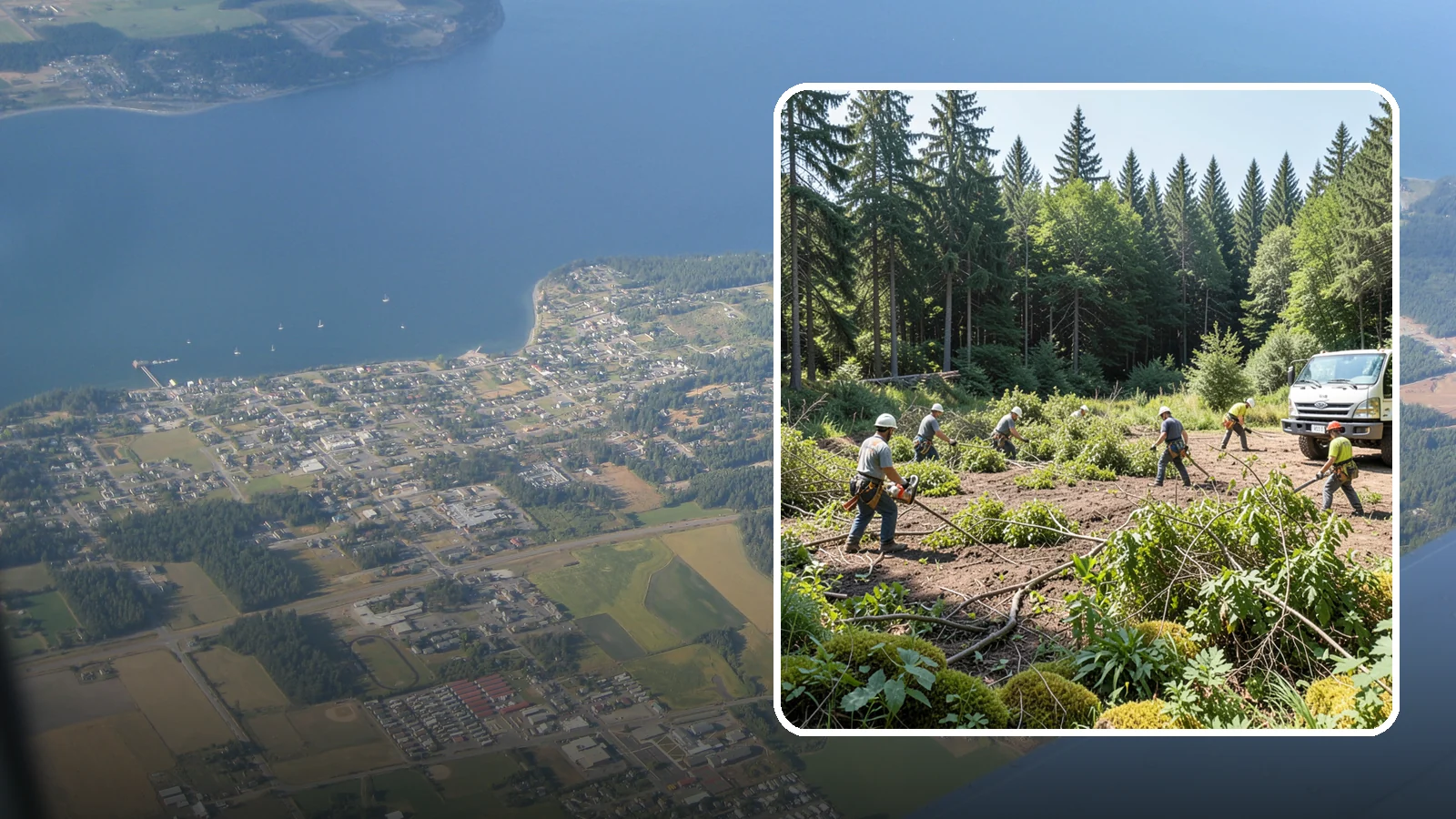 Blackberry removal in Coupeville, Island County, WA - The removal of invasive blackberry thickets.