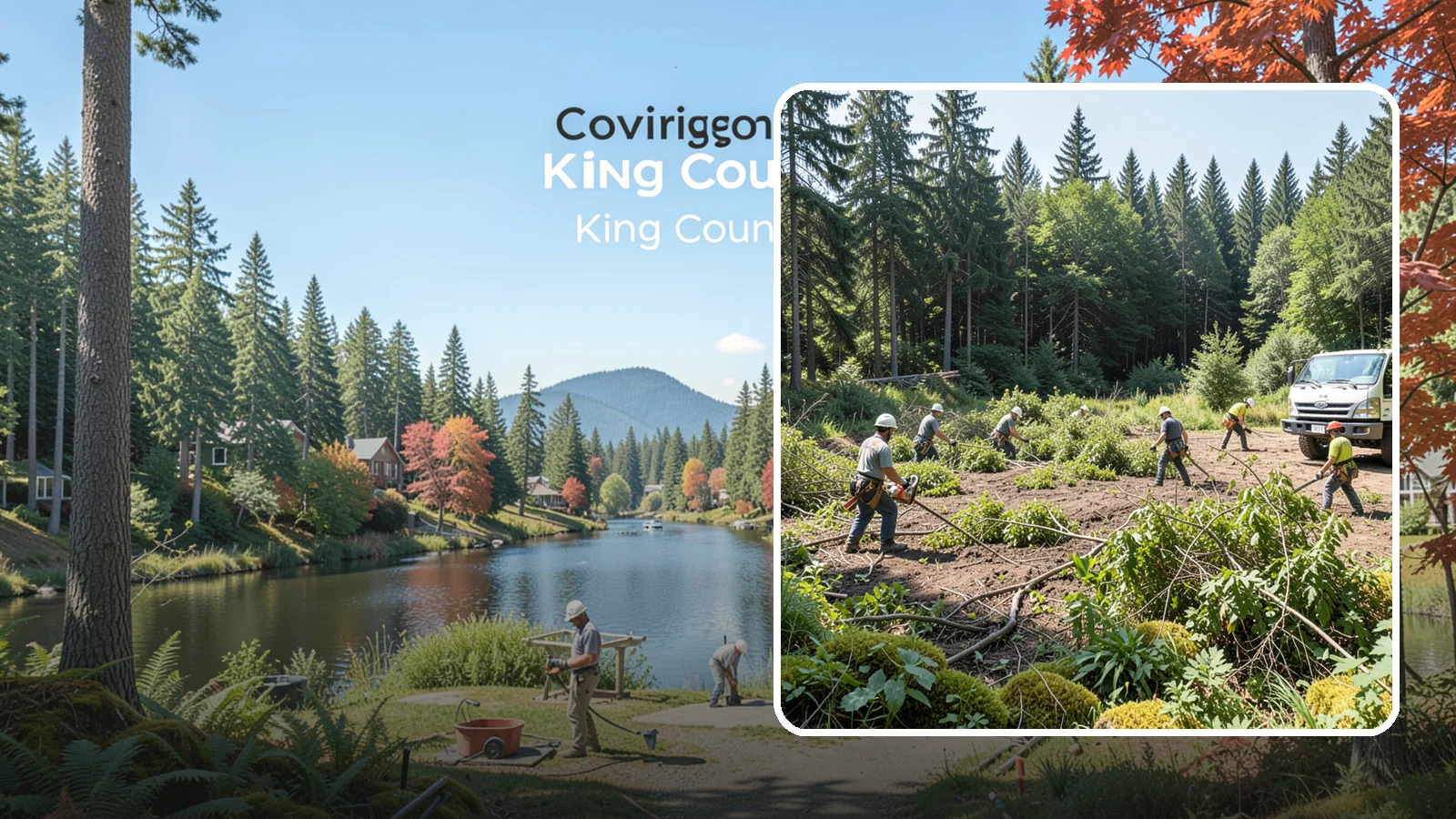 Blackberry removal in Covington, King County, WA - The removal of invasive blackberry thickets.