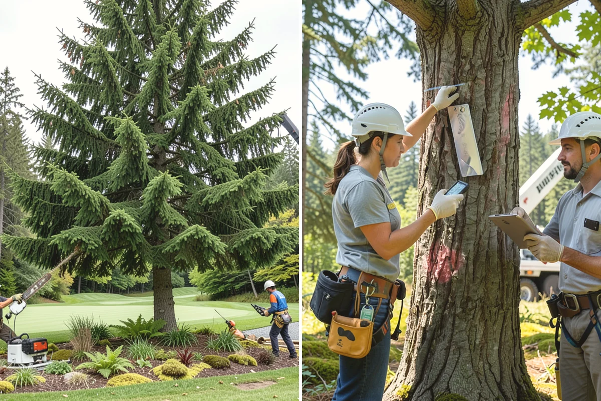 Blackberry removal in Covington, King County, WA - Assess the site and mark features to protect