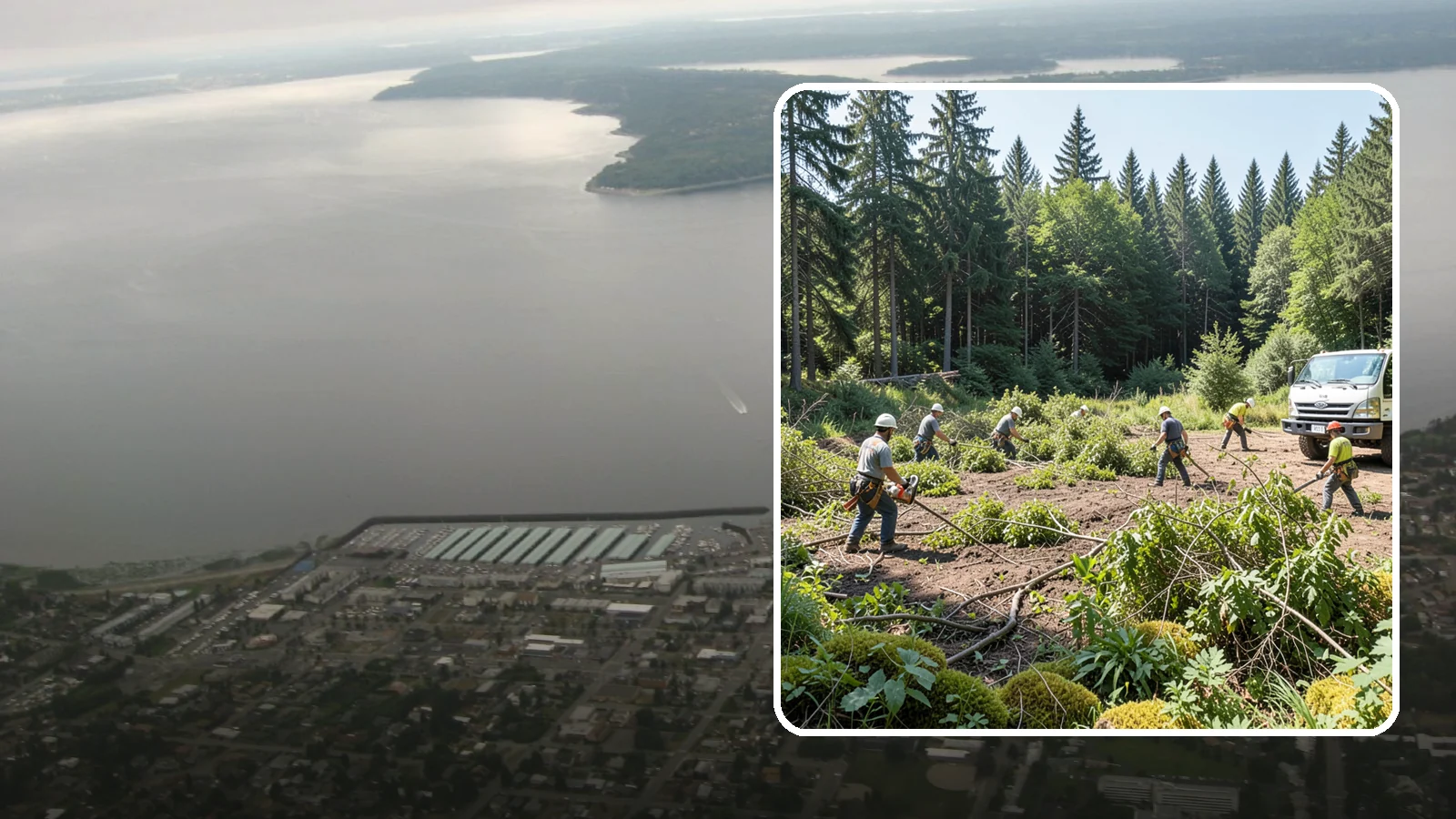 Blackberry removal in Des Moines, King County, WA - The removal of invasive blackberry thickets.