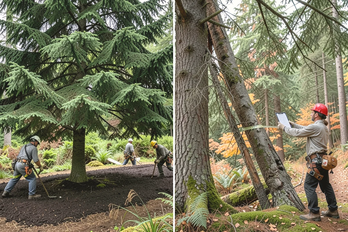 Blackberry removal in Duvall, King County, WA - Assess the site and mark features to protect