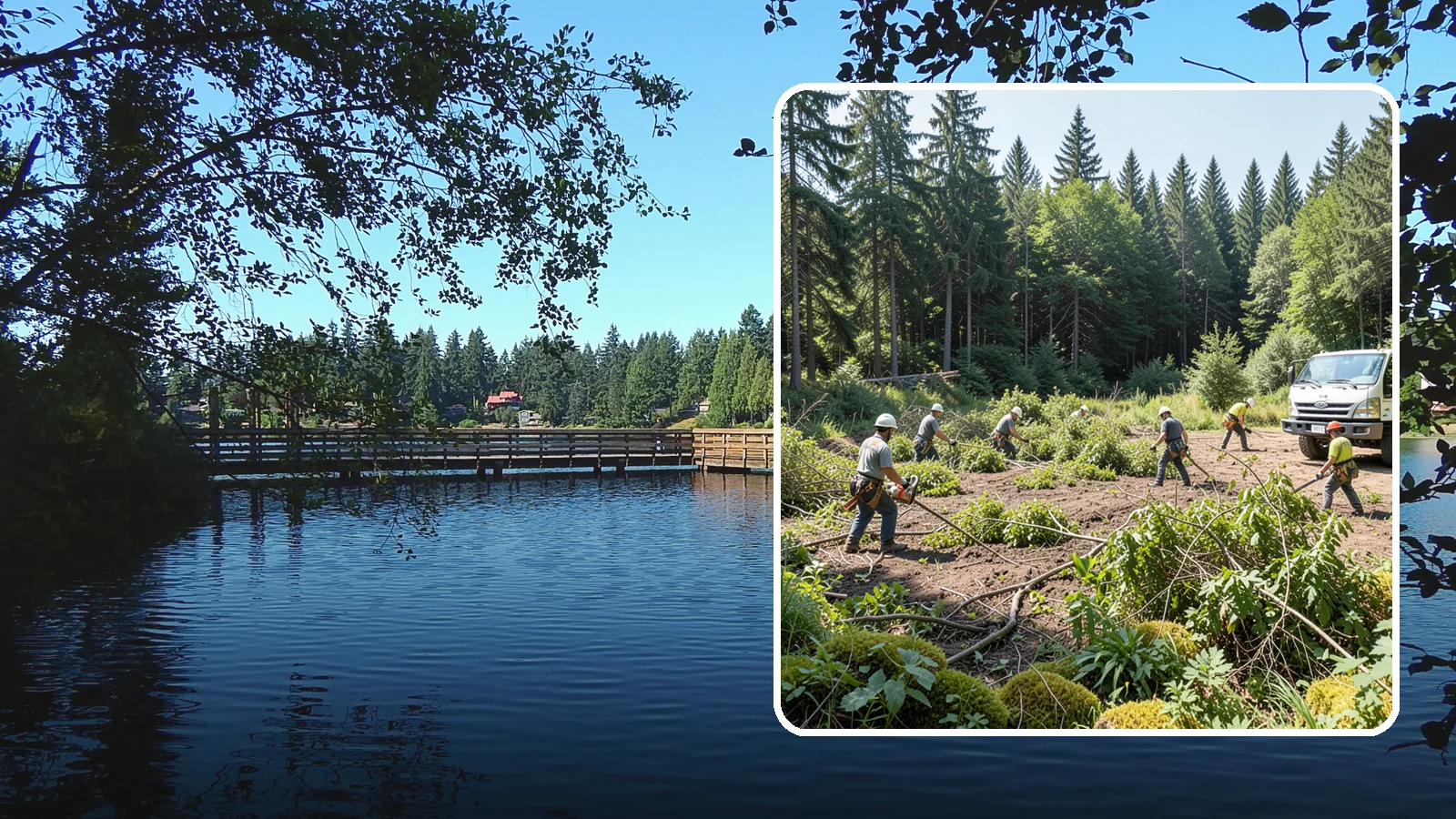Blackberry removal in Federal Way, King County, WA - The removal of invasive blackberry thickets.