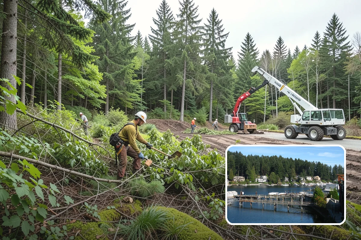 Blackberry removal in Gig Harbor, Pierce County, WA - Improves access and usability of a site