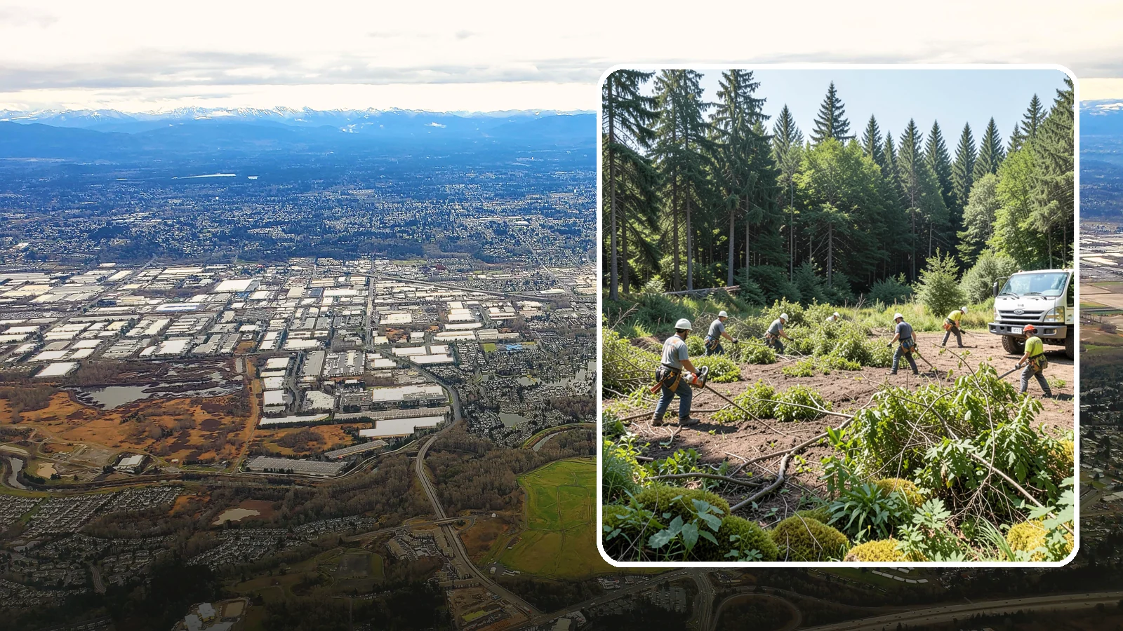 Blackberry removal in Kent, King County, WA - The removal of invasive blackberry thickets.