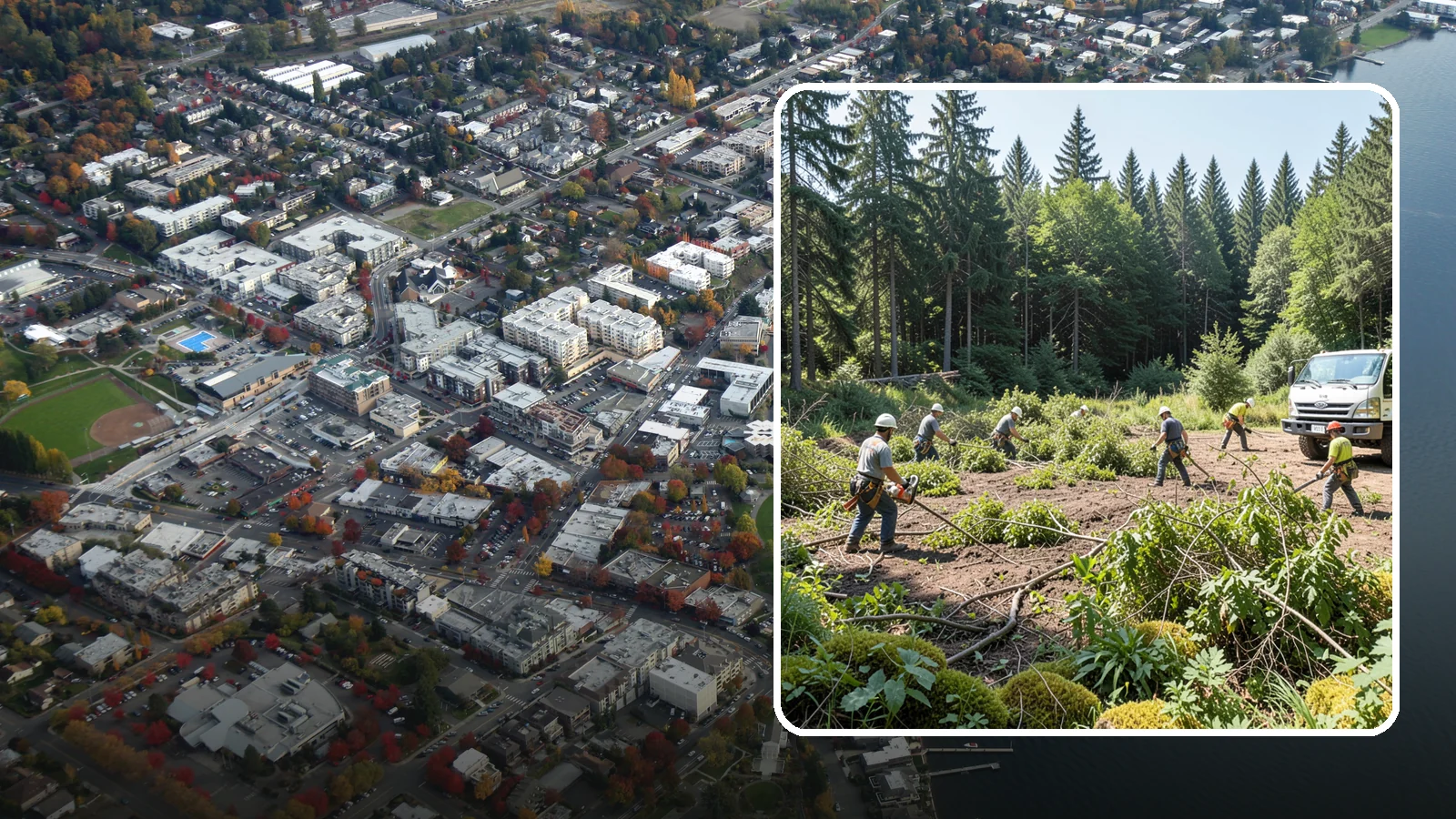Blackberry removal in Kirkland, King County, WA - The removal of invasive blackberry thickets.