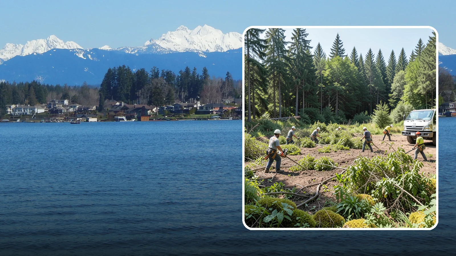 Blackberry removal in Lake Stevens, Snohomish County, WA - The removal of invasive blackberry thickets.