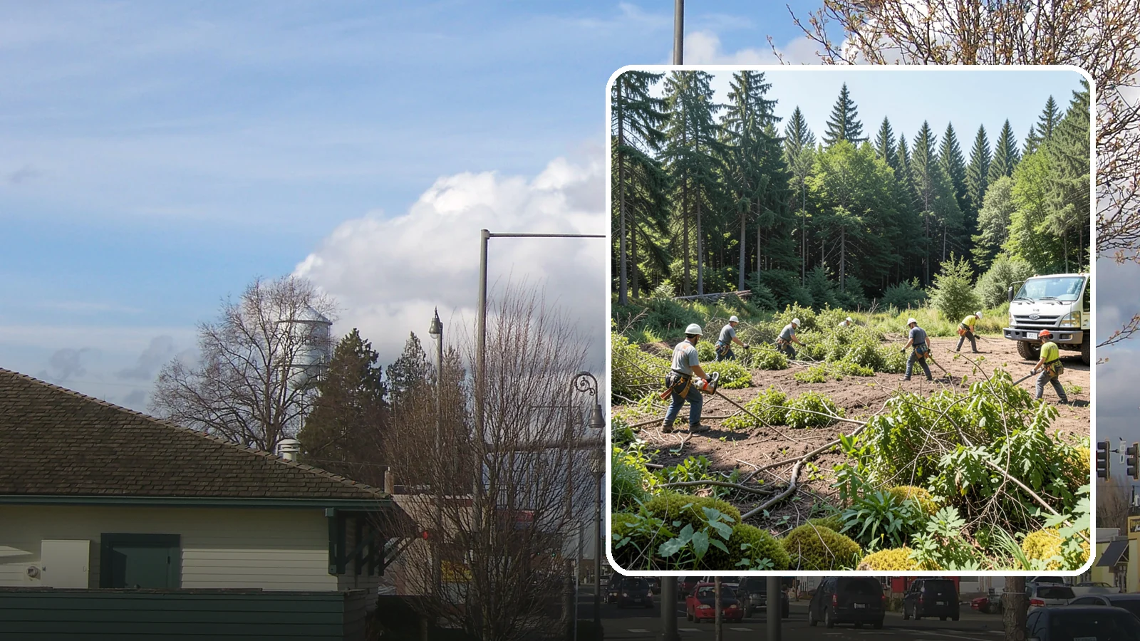 Blackberry removal in Marysville, Snohomish County, WA - The removal of invasive blackberry thickets.