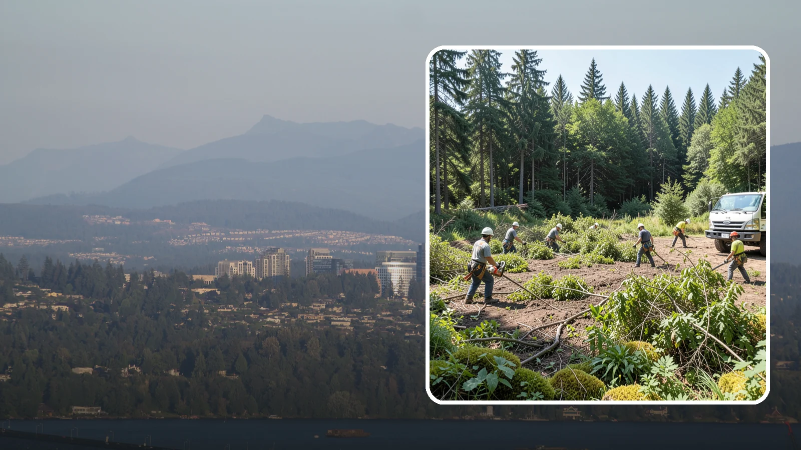 Blackberry removal in Medina, King County, WA - The removal of invasive blackberry thickets.