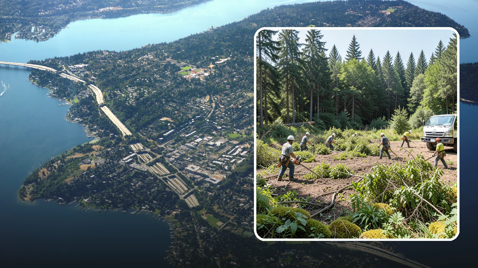 Blackberry removal in Mercer Island, King County, WA - The removal of invasive blackberry thickets.