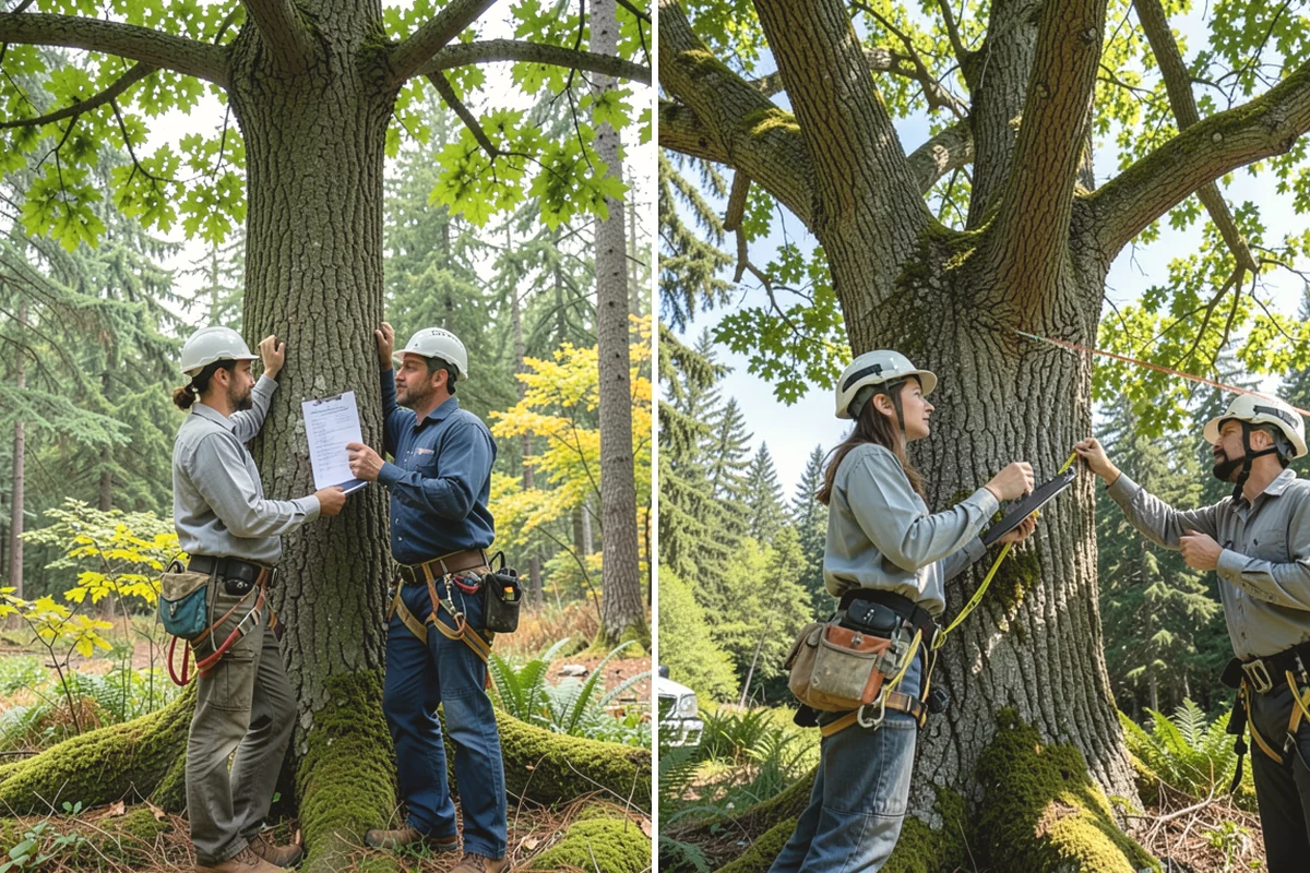 Blackberry removal in Mercer Island, King County, WA - Assess the site and mark features to protect