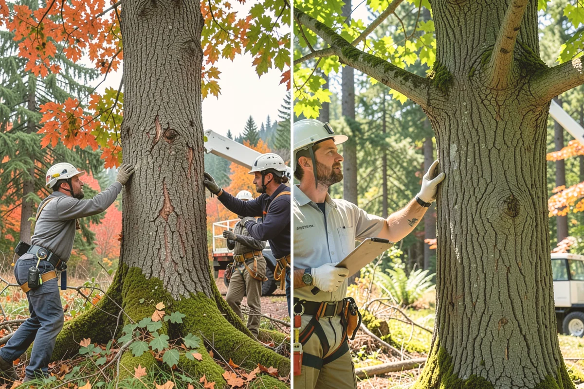 Blackberry removal in Milton, King County, WA - Assess the site and mark features to protect