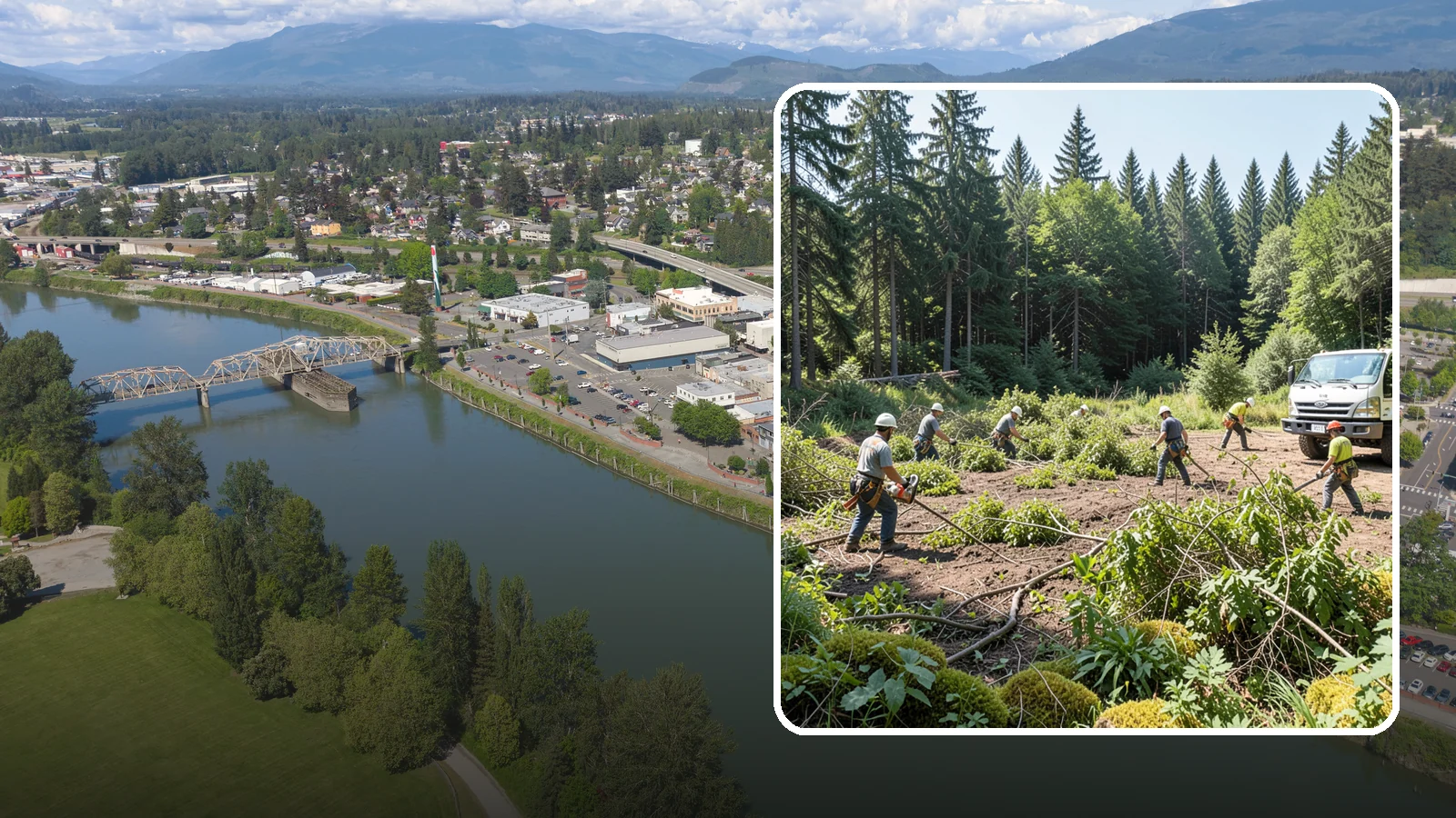 Blackberry removal in Mount Vernon, Skagit County, WA - The removal of invasive blackberry thickets.