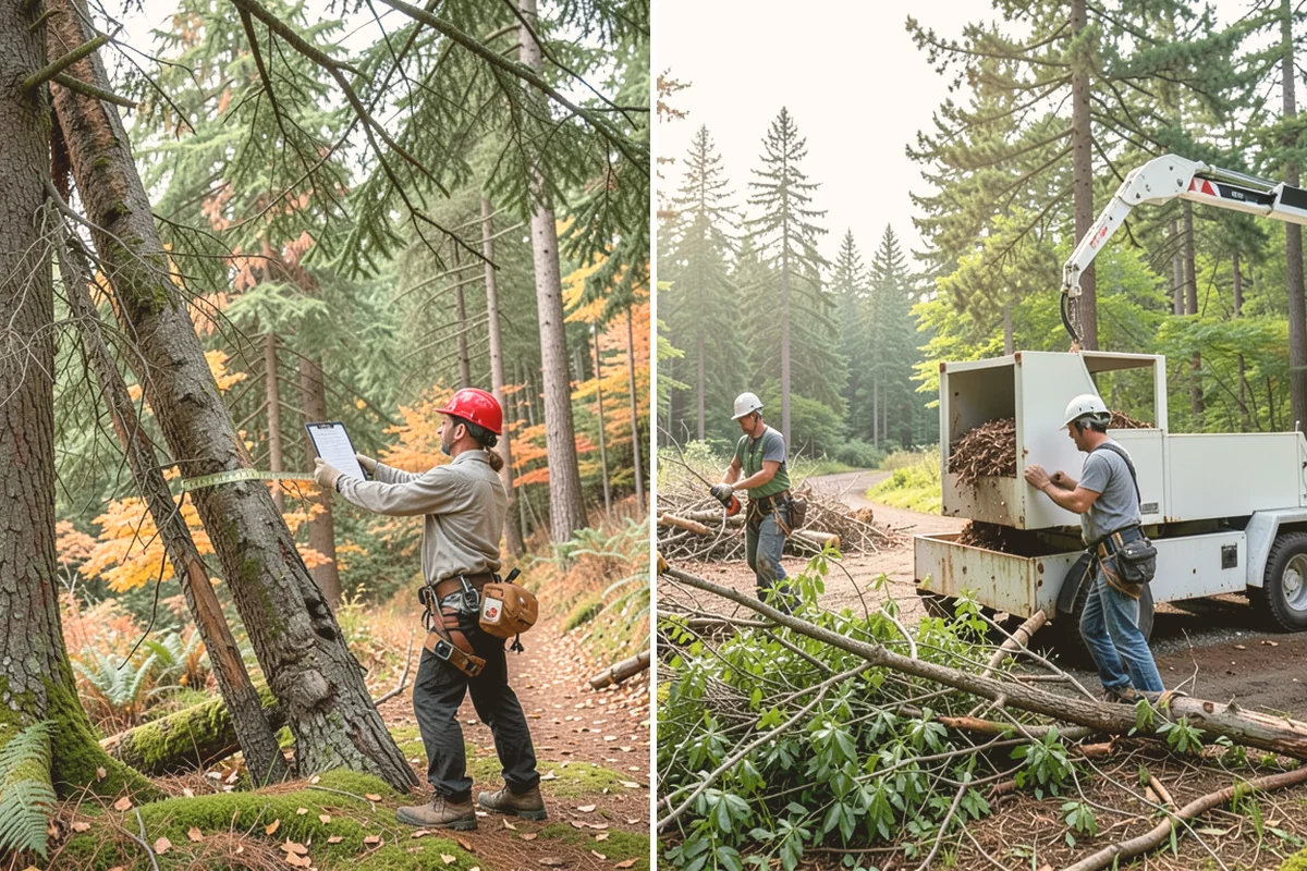 Blackberry removal in Newcastle, King County, WA - Assess the site and mark features to protect