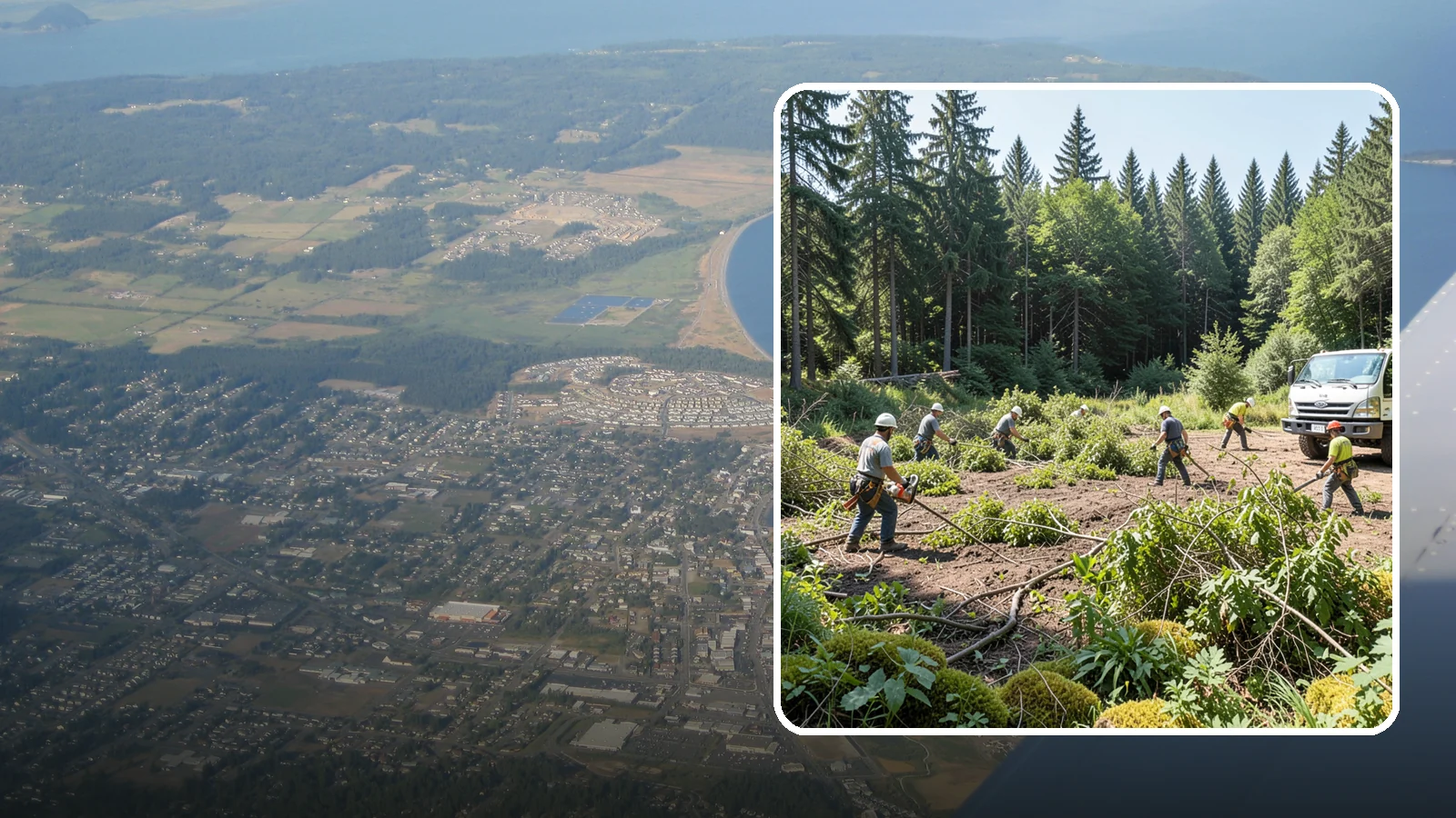 Blackberry removal in Oak Harbor, Island County, WA - The removal of invasive blackberry thickets.